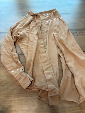 UNIQLO Lightweight Tan Button-Up Jacket